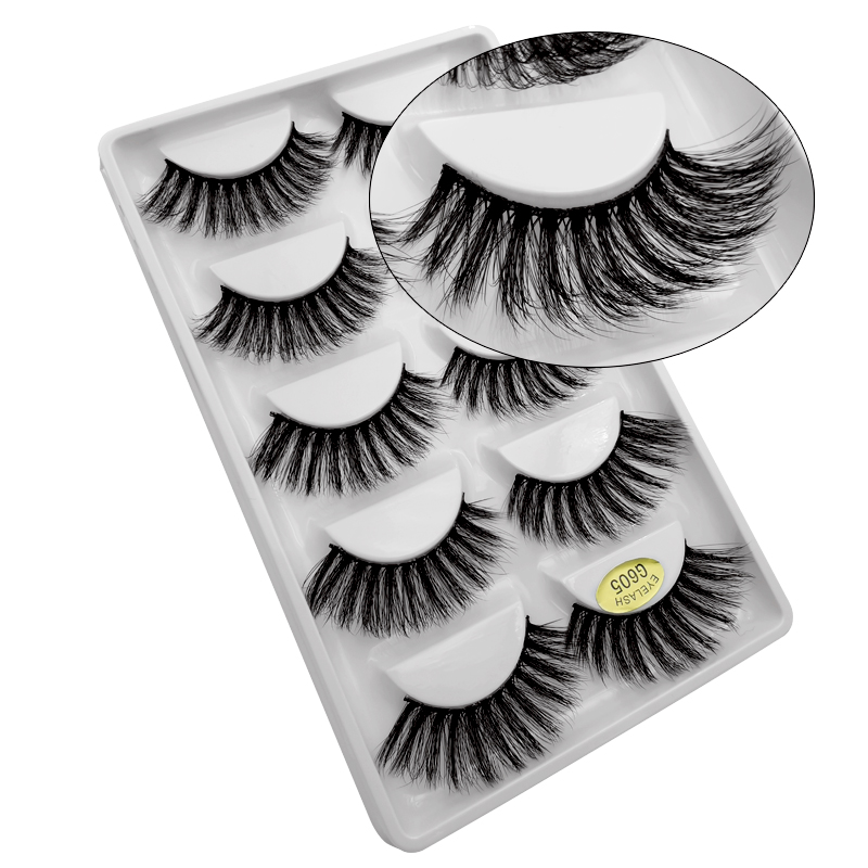Wholesale 10 Pairs Of Natural Thick Mink False Eyelashes display picture 19