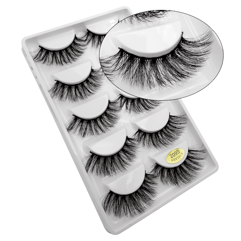 Natural Thick Eyelashes Set Mink False Eyelashes 10 Pairs display picture 4