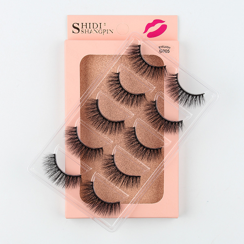 5 Pairs Of Thick False Eyelashes Wholesale display picture 2