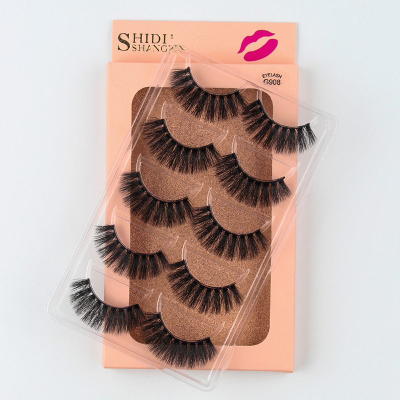 5 Pairs Of Thick False Eyelashes Wholesale display picture 11