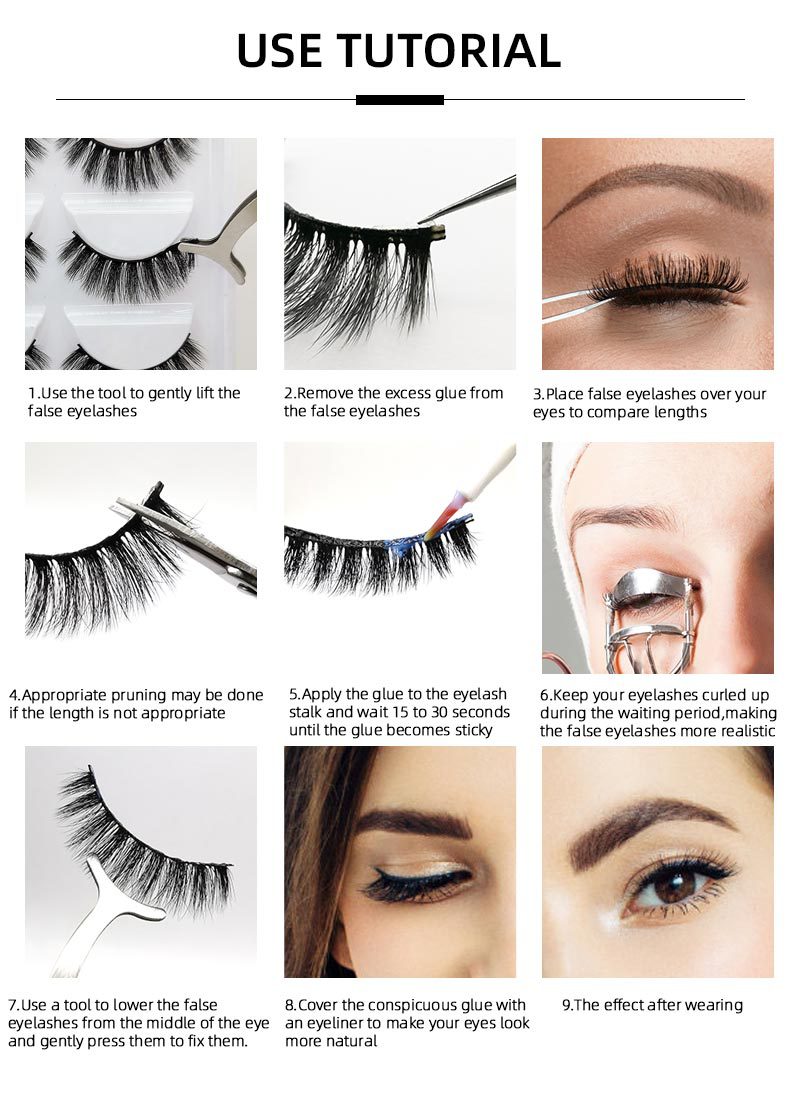 Fashion Pair Of Thick False Eyelashes Wholesale display picture 10