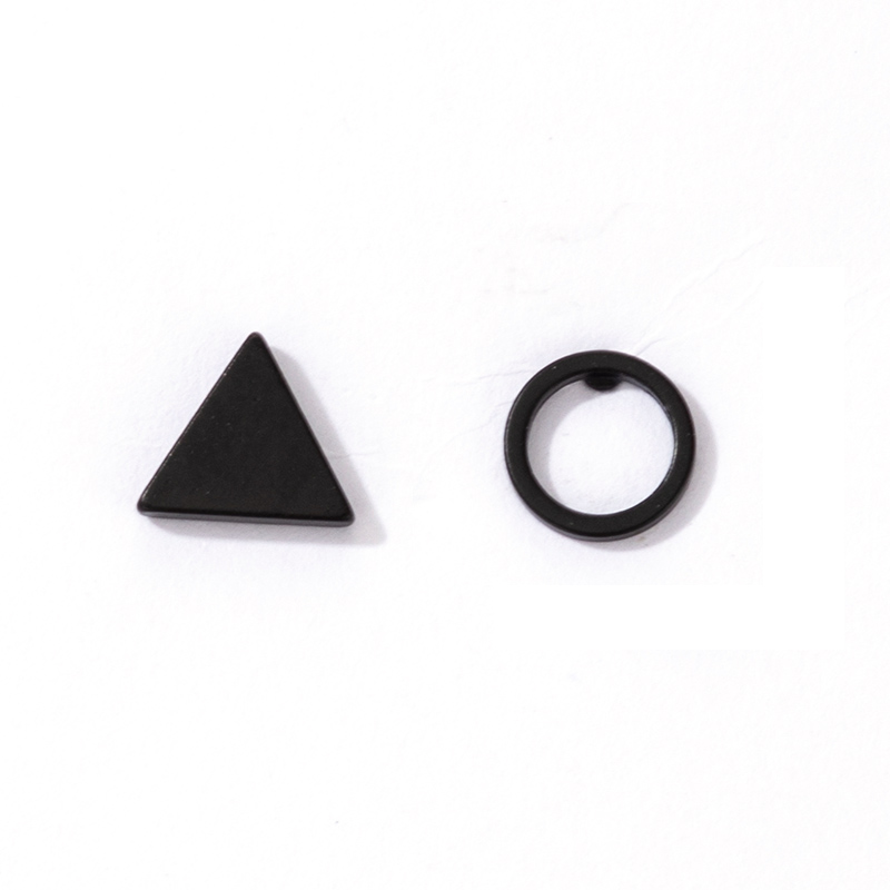 Punk Black Geometric Earrings Wholesale display picture 1