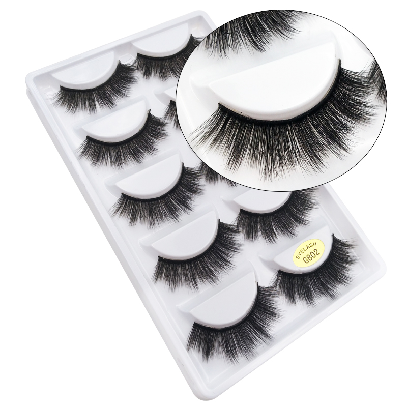Fashion5 Pairs Of 3d Mink Natural Thick Eyelashes display picture 27