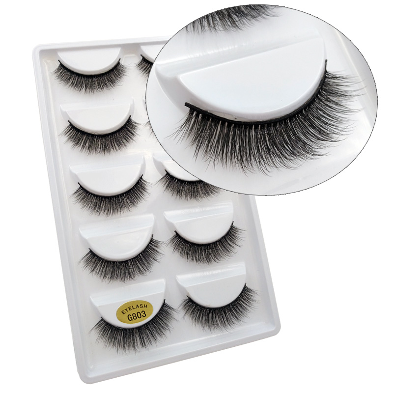 Fashion5 Pairs Of 3d Mink Natural Thick Eyelashes display picture 35