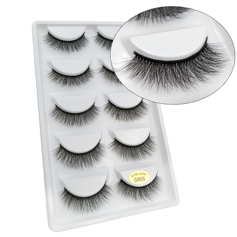 Fashion5 Pairs Of 3d Mink Natural Thick Eyelashes display picture 36