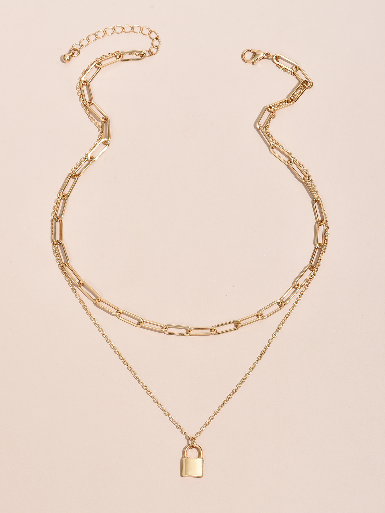 Großhandel Schmuckschloss Anhänger Mehrschichtige Halskette Nihaojewelry display picture 1