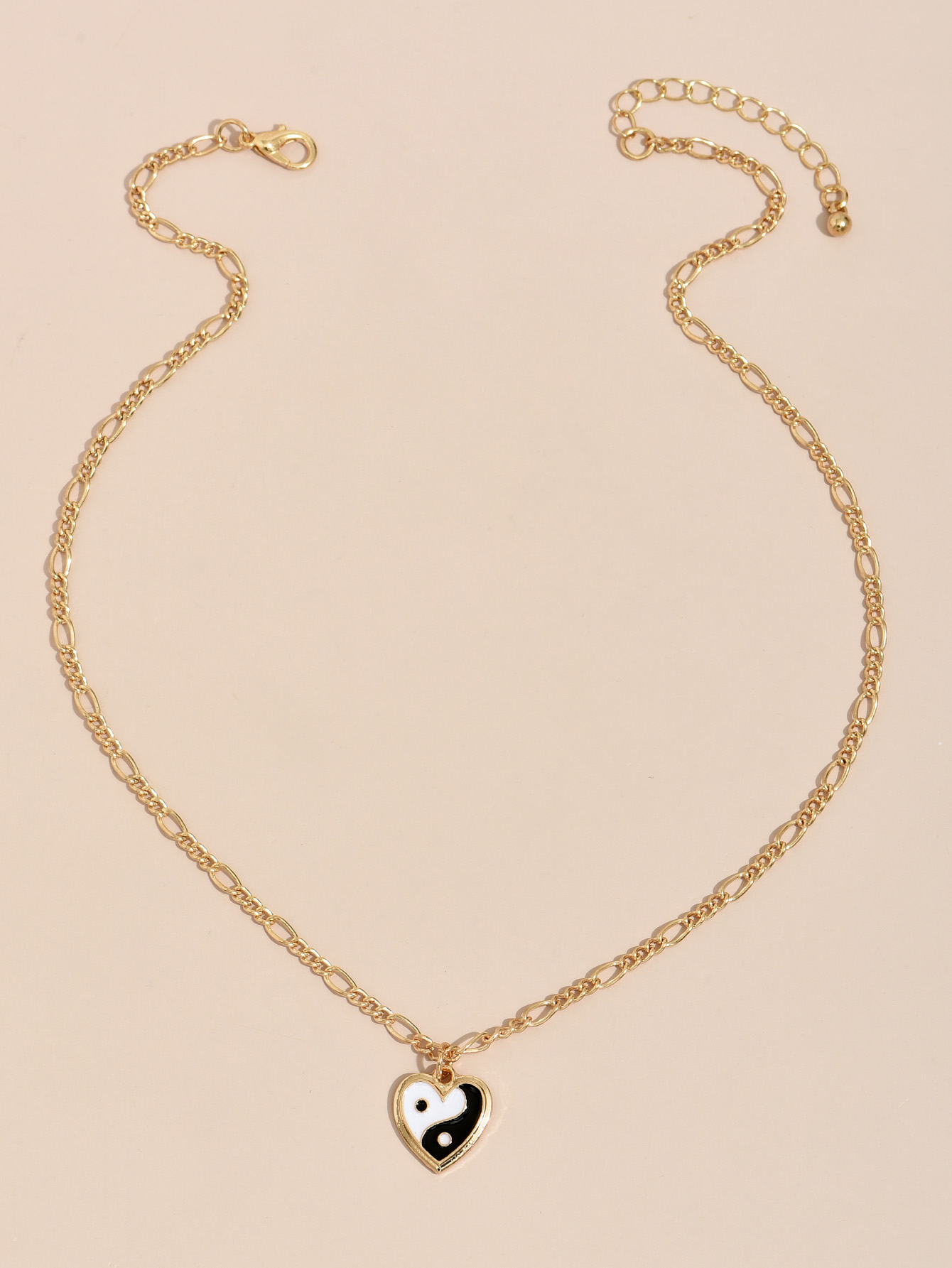 Vente En Gros Bijoux Simple Coeur Dégoulinant D&#39;huile Collier De Potins Nihaojewelry display picture 2