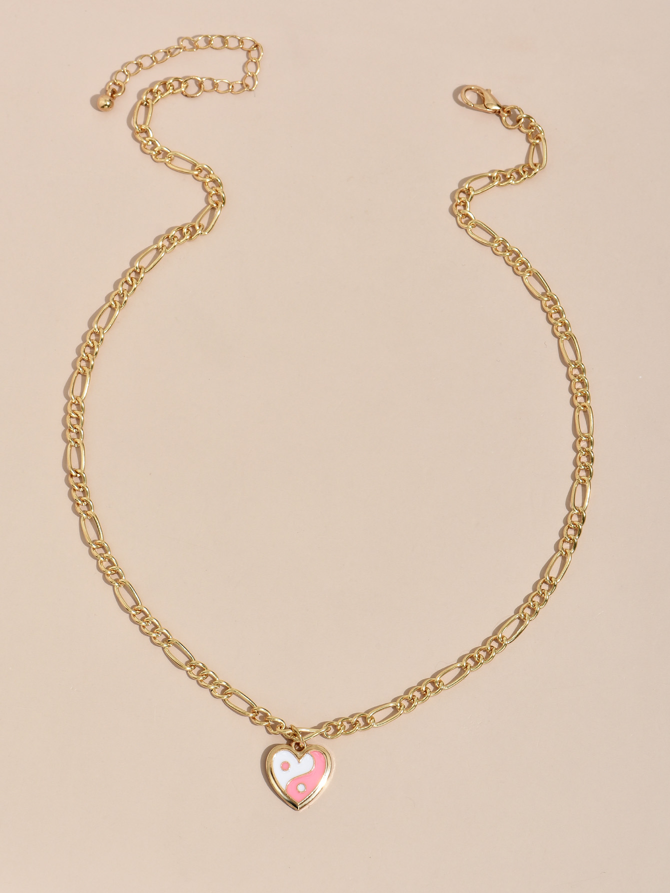 Wholesale Jewelry Simple Heart Dripping Oil Gossip Necklace Nihaojewelry display picture 4