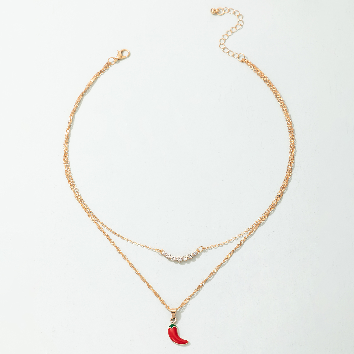 Simple Rhinestone Alloy Diamond Pendant Necklace display picture 5