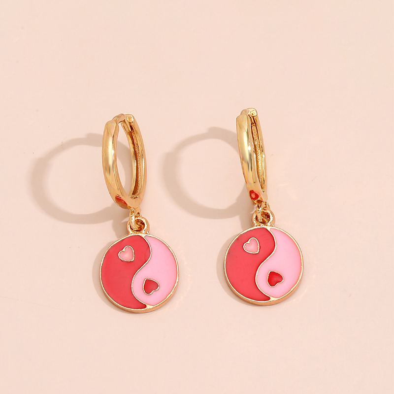 Wholesale Jewelry Dripping Heart Two-piece Earrings Nihaojewelry display picture 4