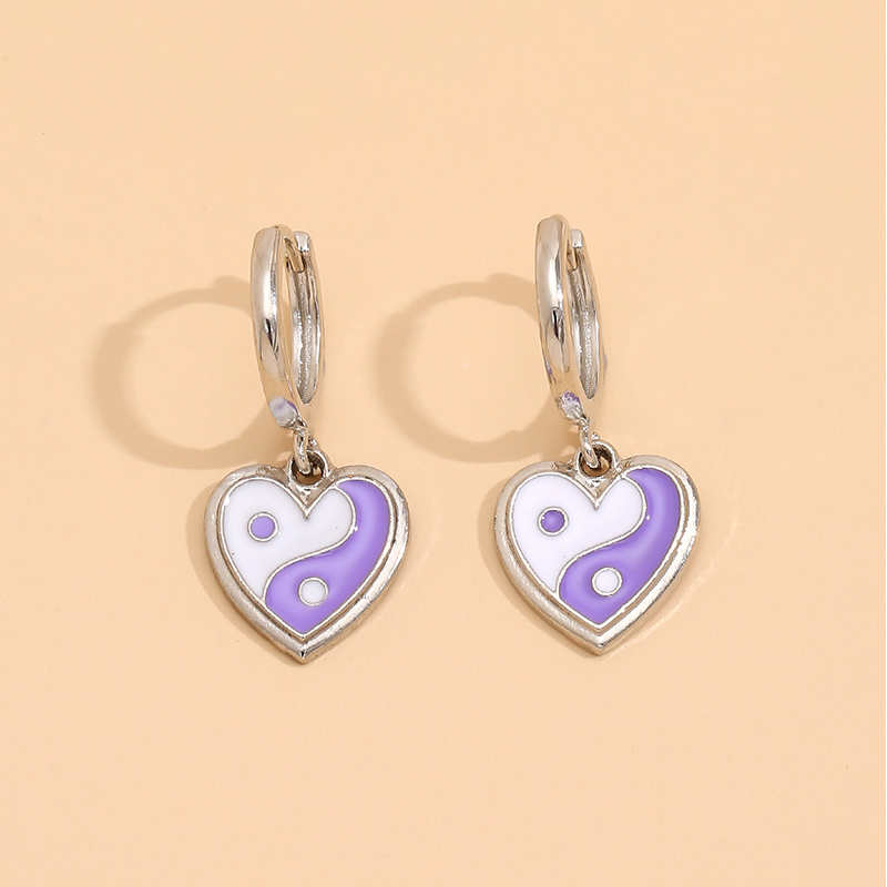 Wholesale Jewelry Dripping Heart Two-piece Earrings Nihaojewelry display picture 6