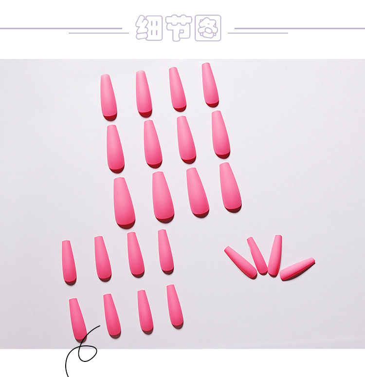 Fashion Pure Color Long Fake Nails display picture 4