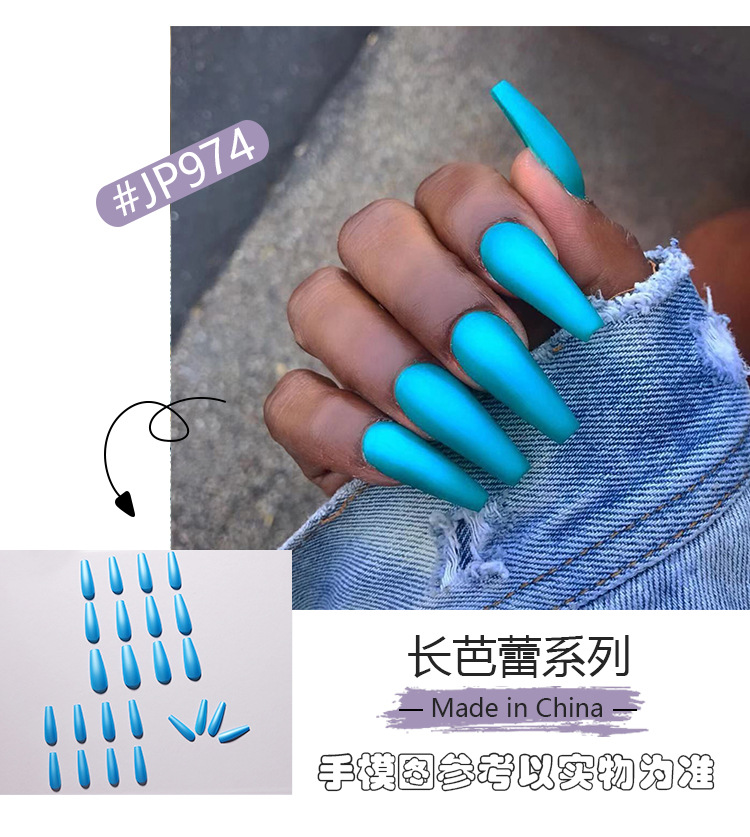 Fashion Pure Color Long Fake Nails display picture 5