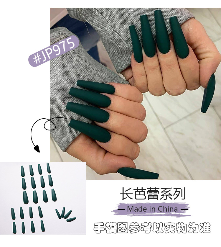 Fashion Pure Color Long Fake Nails display picture 8