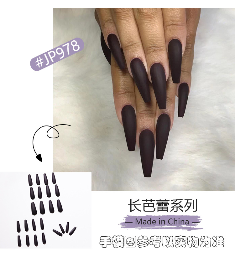 Fashion Pure Color Long Fake Nails display picture 11