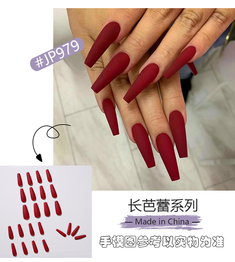 Fashion Pure Color Long Fake Nails display picture 14