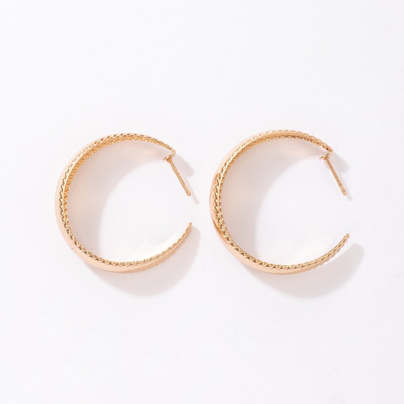 Nihaojewelry Jewelry Wholesale New C-shaped Geometric Earrings display picture 3