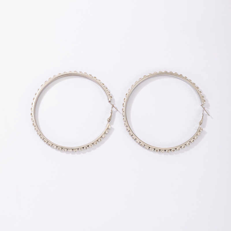 Fashion Alloy Diamond Circle Geometric Earrings display picture 6