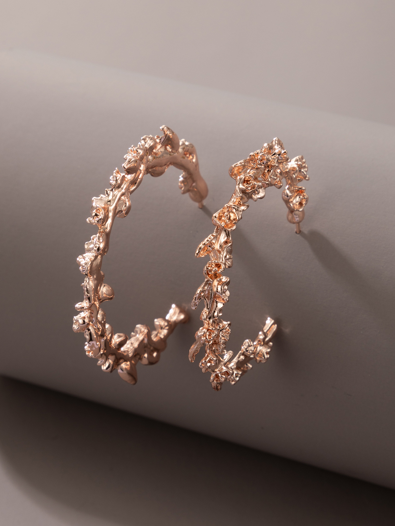 Nihaojewelry Bijoux Boucles D&#39;oreilles Géométriques En Or Rose En Forme De C En Gros display picture 1