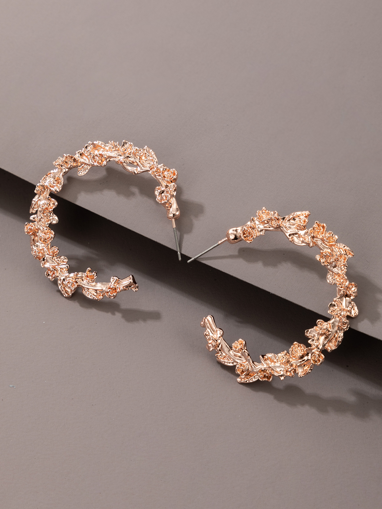 Nihaojewelry Bijoux Boucles D&#39;oreilles Géométriques En Or Rose En Forme De C En Gros display picture 4