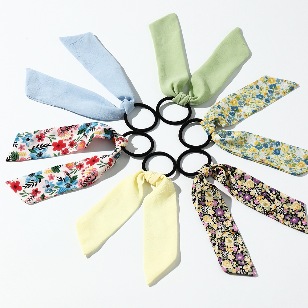 Nihaojewelry Jewelry Wholesale Floral Bow Ribbon Hair Rope display picture 4
