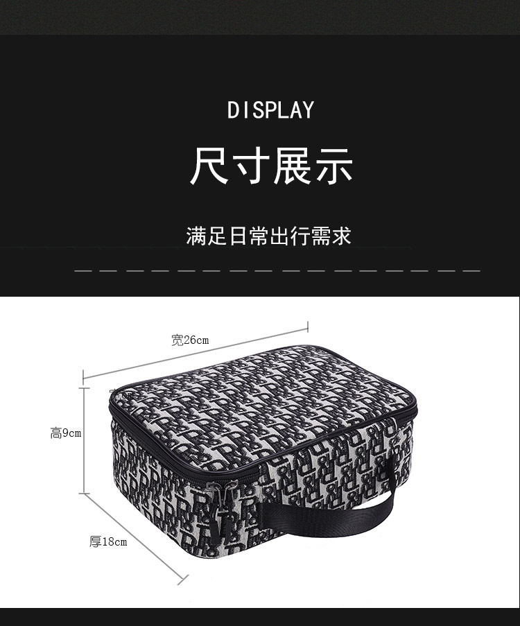 Fashion Plaid Canvas Cosmetic Bag display picture 3