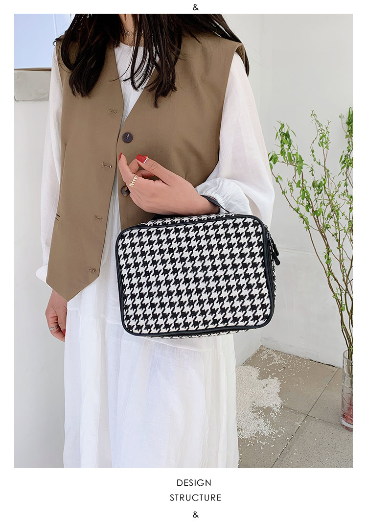 Fashion Plaid Canvas Cosmetic Bag display picture 8