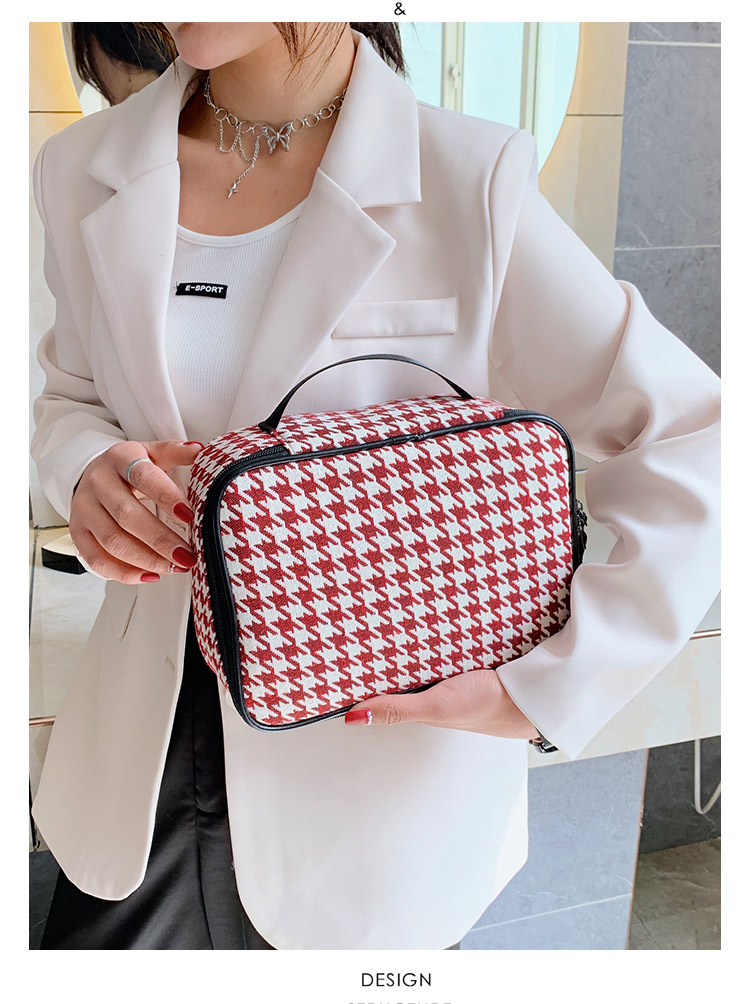 Fashion Plaid Canvas Cosmetic Bag display picture 9