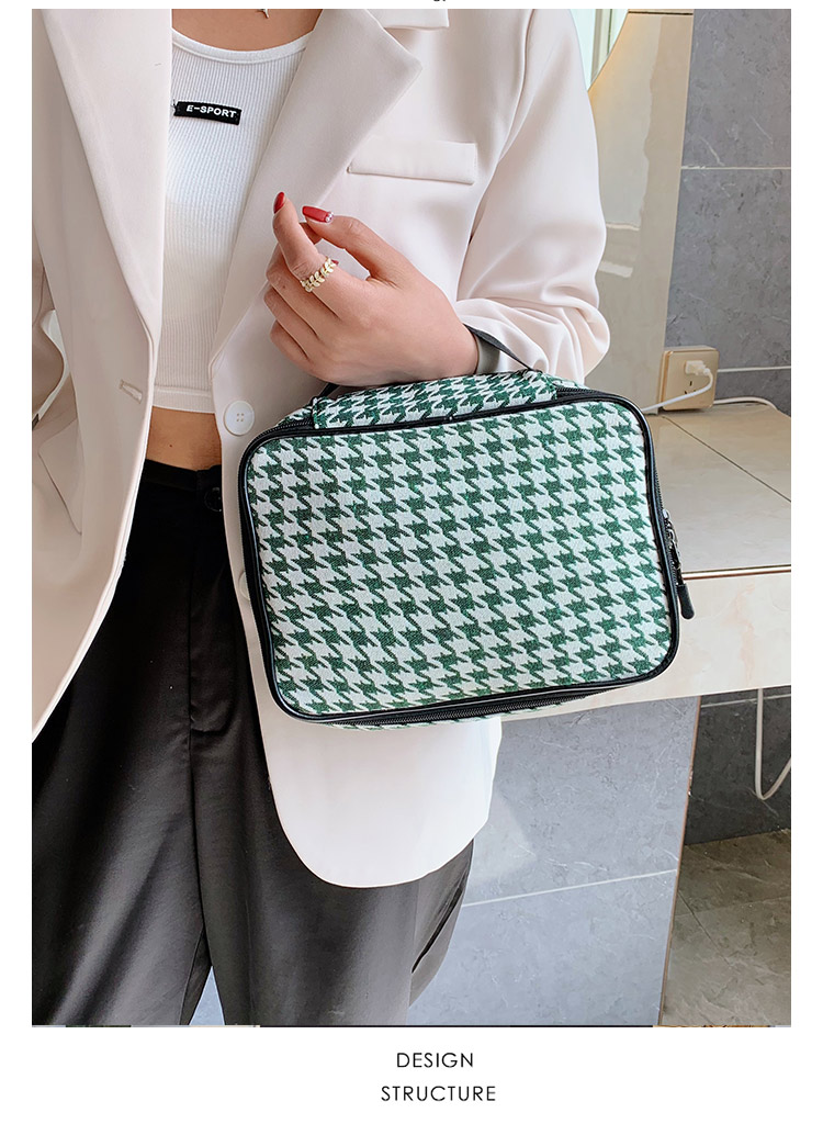 Fashion Plaid Canvas Cosmetic Bag display picture 11