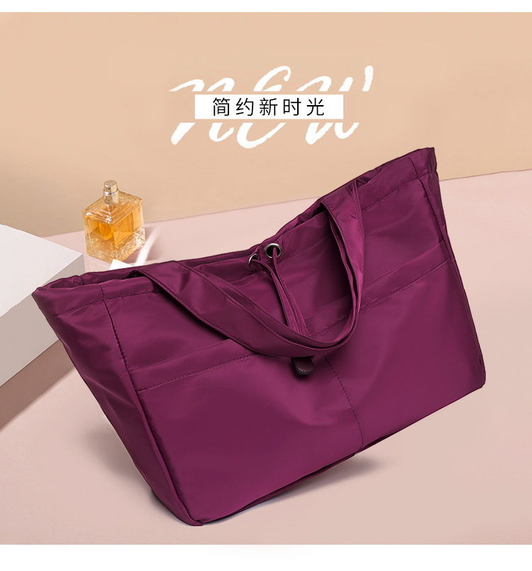 Nihaojewelry Wholesale Accessories New Casual Solid Color Nylon Handbags display picture 2