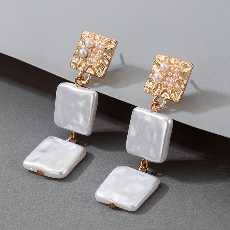Nihaojewelry Bijoux En Gros Boucles D&#39;oreilles Longues Pompon Géométrique Carré display picture 5