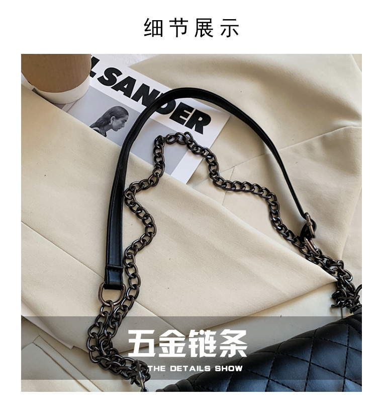Nihaojewelry Fashion Rhombus Embroidered Thread Shoulder Messenger Chain Bag Wholesale display picture 4