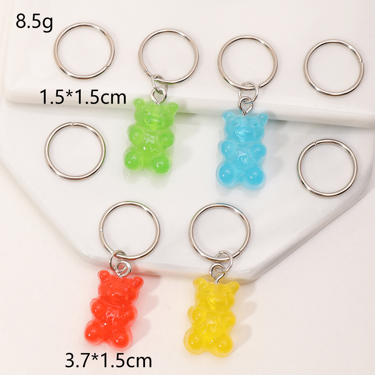 Wholesale Jewelry Jelly Color Resin Bear Hair Accessories Nihaojewelry display picture 2