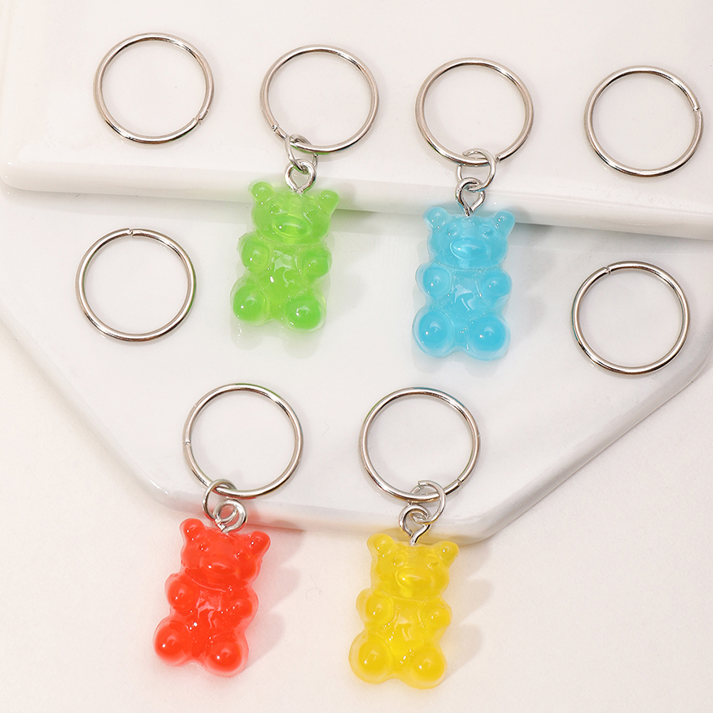 Wholesale Jewelry Jelly Color Resin Bear Hair Accessories Nihaojewelry display picture 3