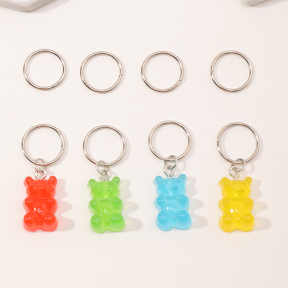 Wholesale Jewelry Jelly Color Resin Bear Hair Accessories Nihaojewelry display picture 5