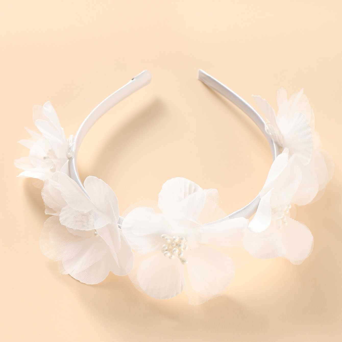 Nihaojewelry Korean Style Pearl Flower Hair Band Wholesale Jewelry display picture 2