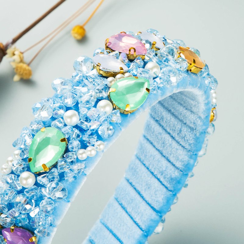 Nihaojewelry Drop-shaped Diamond Crystal Winding Headband Jewelry Wholesale display picture 4