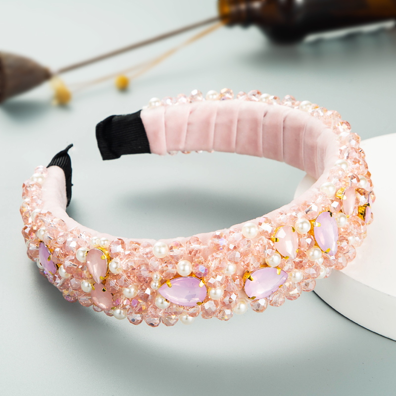 Nihaojewelry Drop-shaped Diamond Crystal Winding Headband Jewelry Wholesale display picture 5