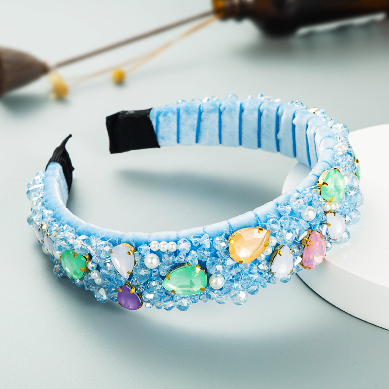 Nihaojewelry Drop-shaped Diamond Crystal Winding Headband Jewelry Wholesale display picture 7