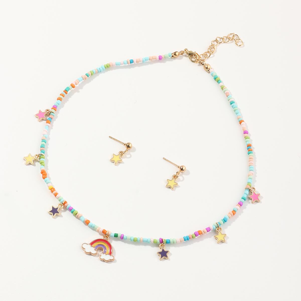 Einfacher Stil Farbblock Perlen Mädchen Halskette display picture 1