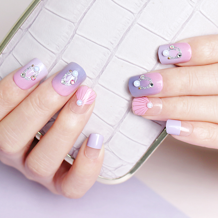Fashion Violet Wind Simple Bridal Nail Pieces display picture 4