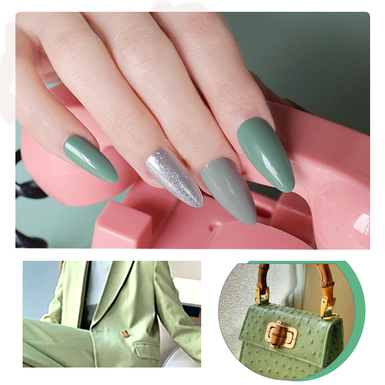 New Long Pointed Fake Nail Adhesive Sticker display picture 1