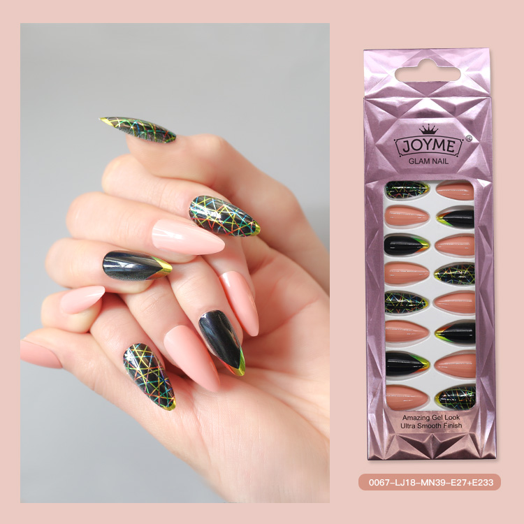 Fashion Pointed Finished Almond Nail Strips display picture 3