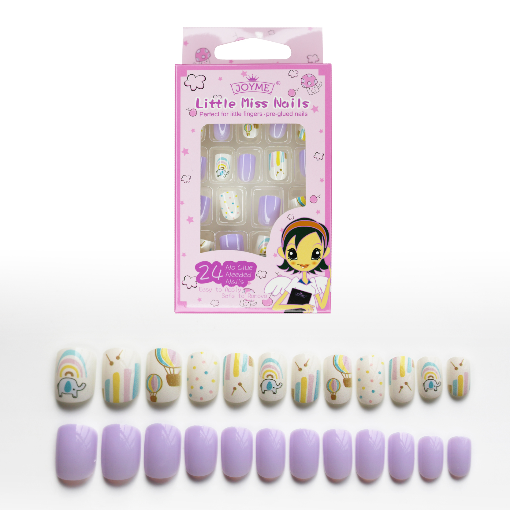 Fashion Kinder Taro Lila 24 Stück Nagelstück display picture 2