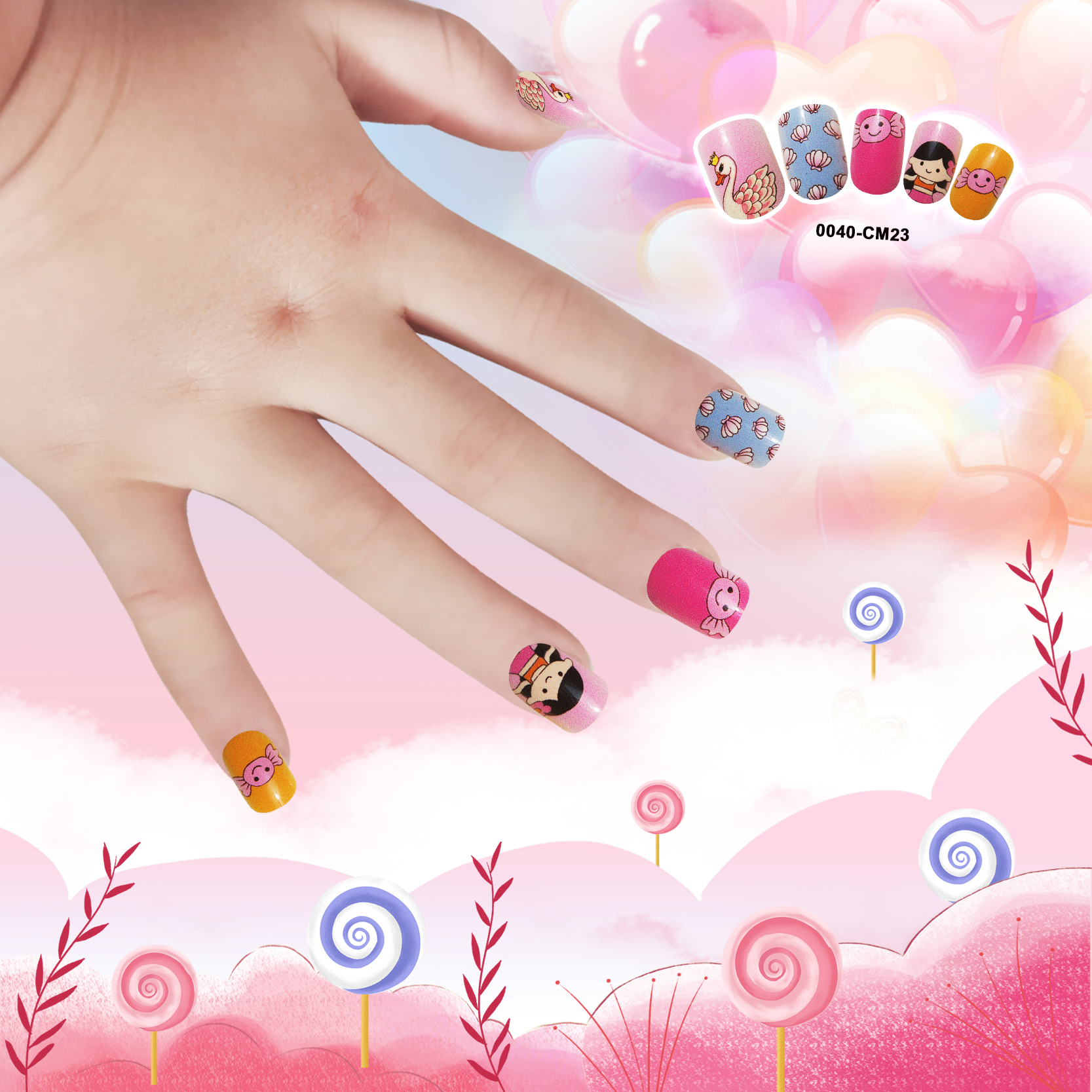 Fashion Children's Fake Nail Patches display picture 3