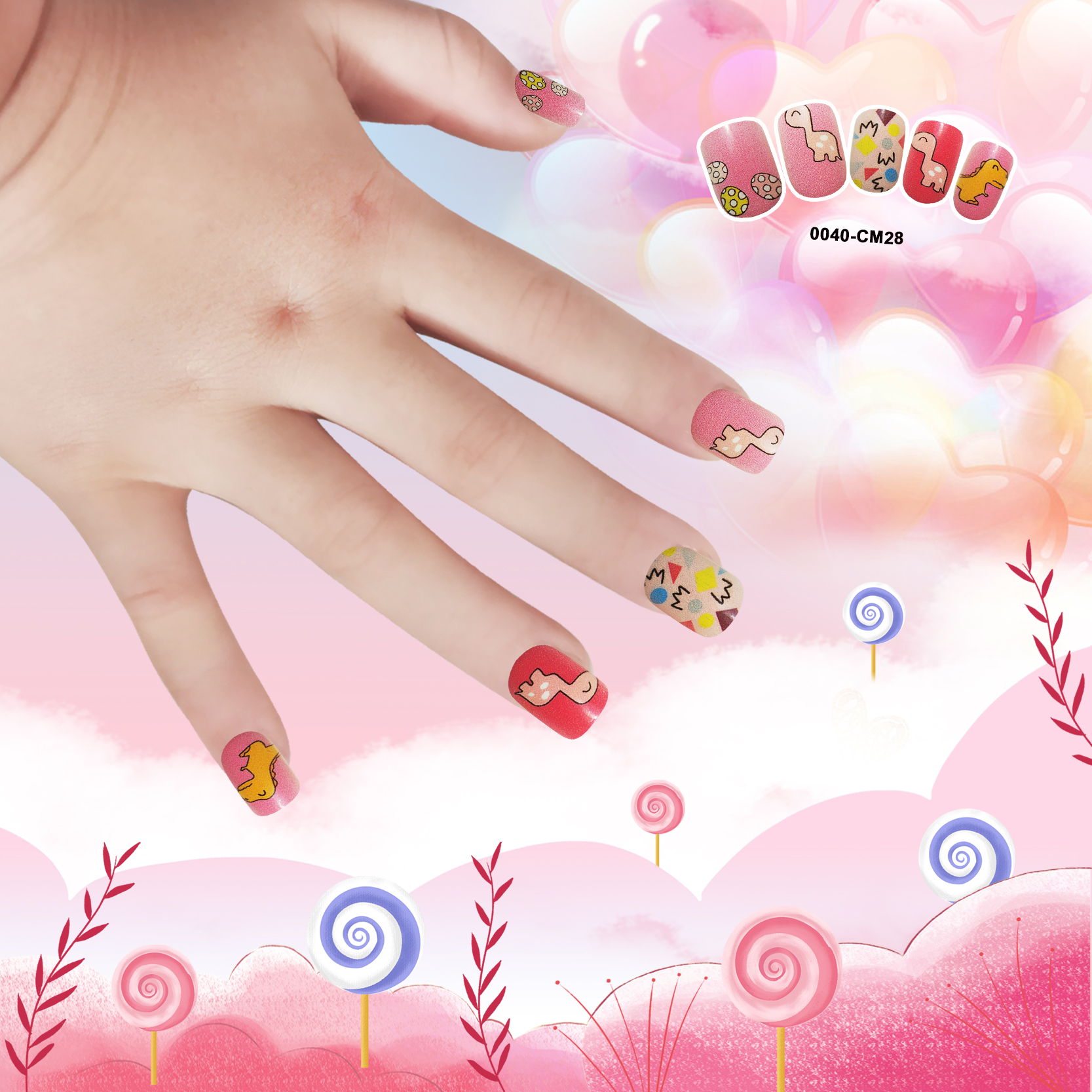 Fashion Children's Wearing Finished Nail Patch display picture 3