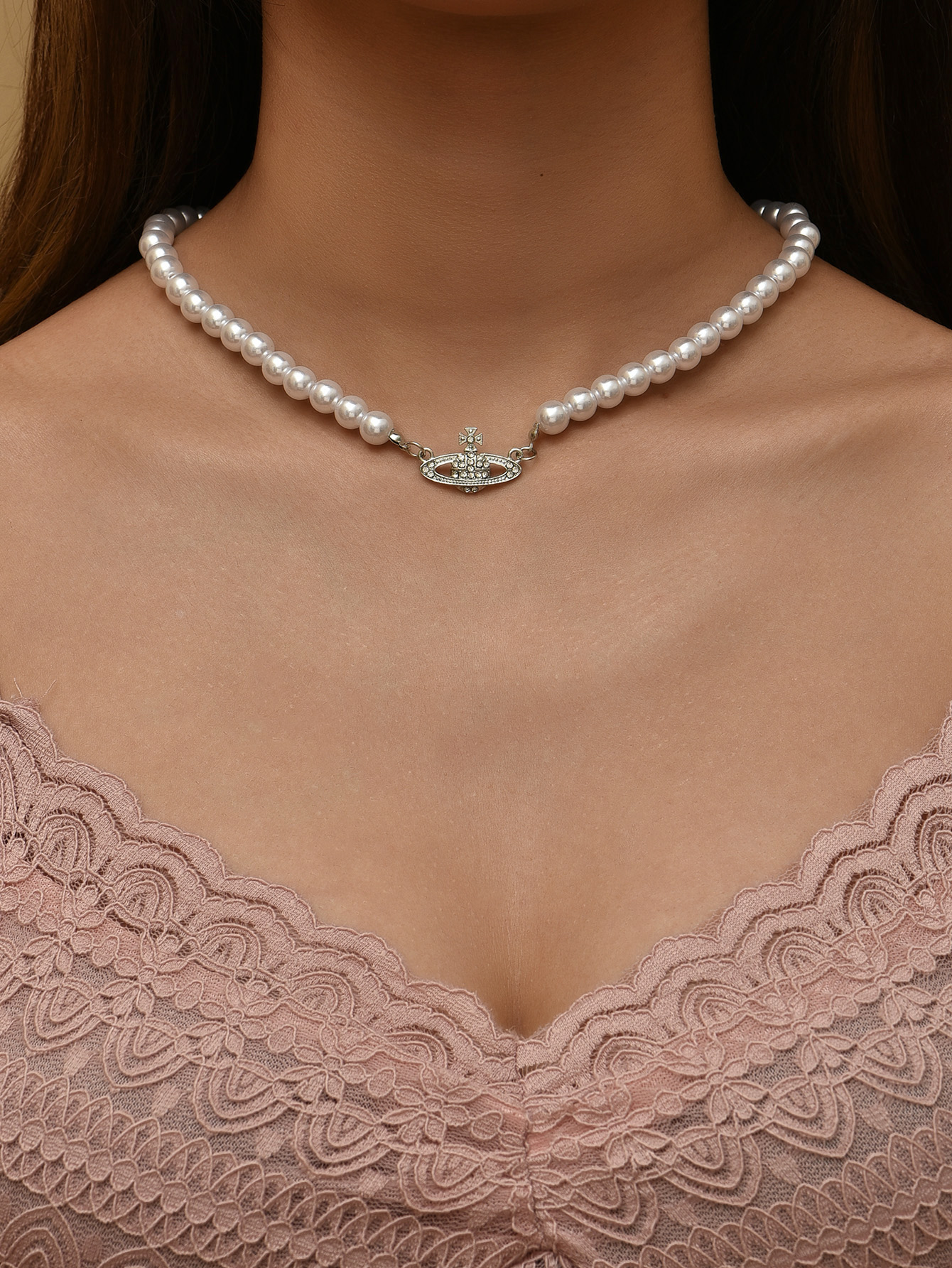 Collier En Alliage De Perles Géométriques De Mode En Gros display picture 1