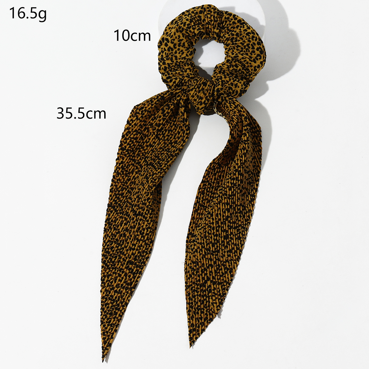 Leopard Print Folds Big Streamer Hair Scrunchies display picture 2