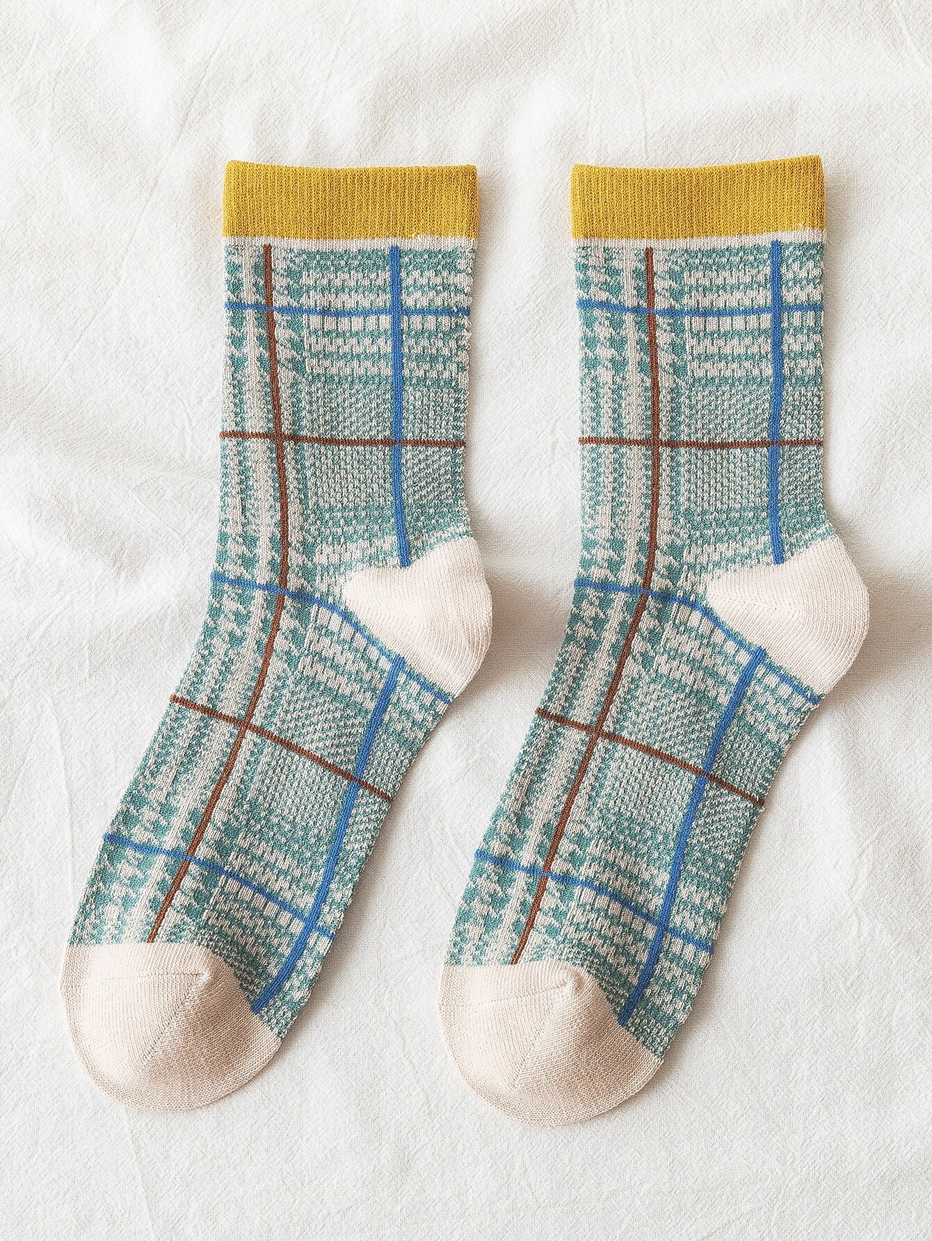 Koreanische Kunstvolle Florale 5 Paar Socken Pair display picture 3