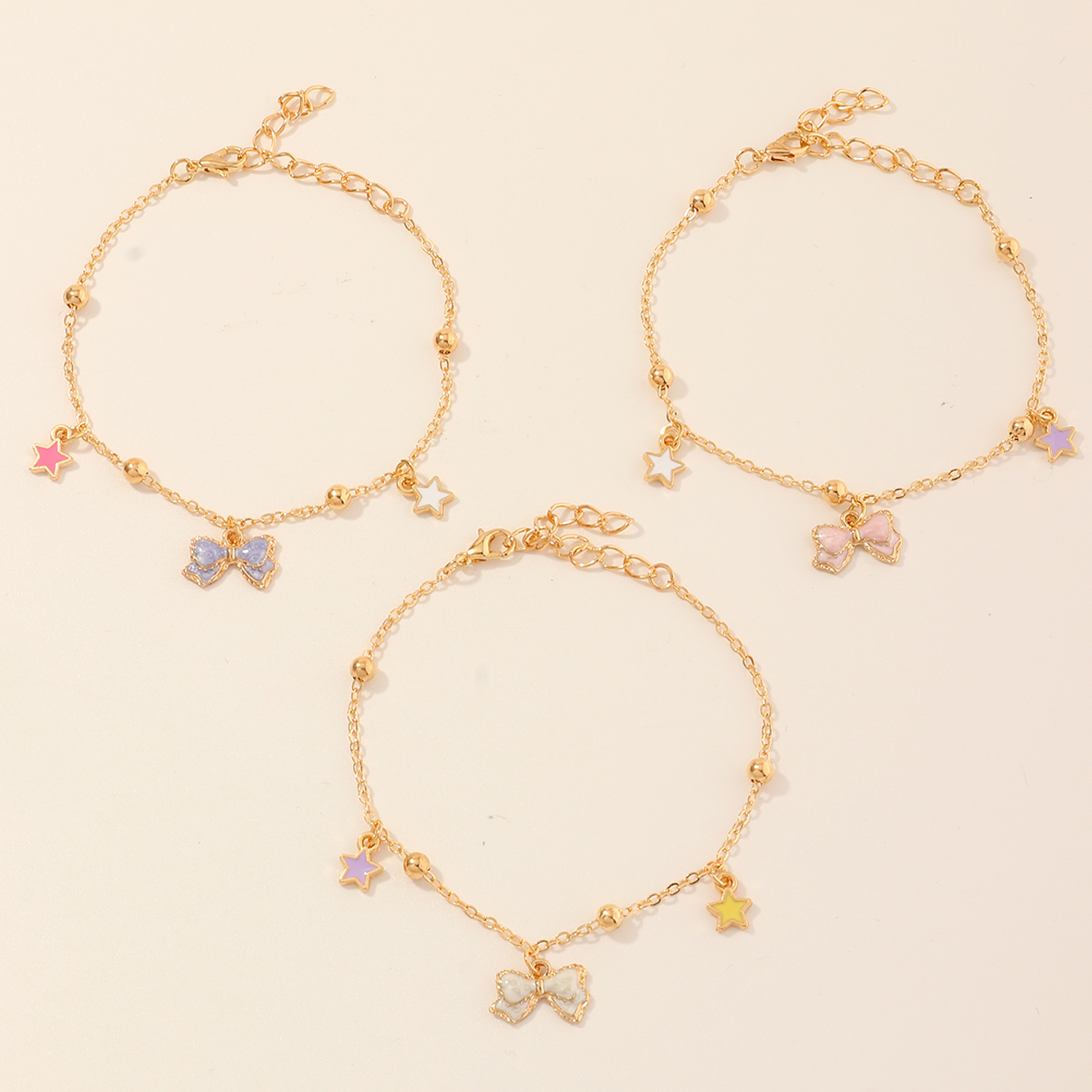 Fashion Butterfly Star Pendant Alloy Bracelet display picture 2